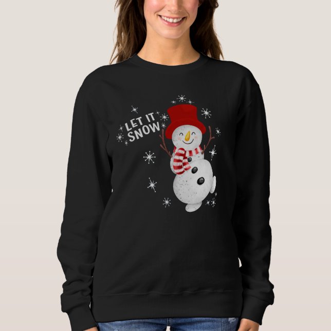 Lass es schneebedecktes Sweatshirt (Vorderseite)