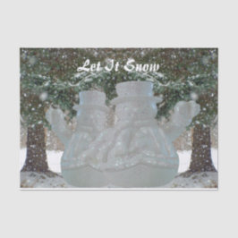 Lass es Schneemänner schneien Seidenpapier