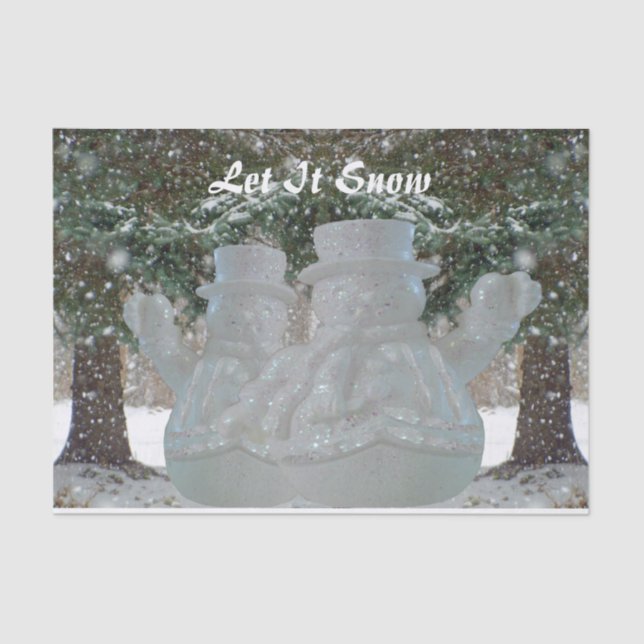 Lass es Schneemänner schneien Seidenpapier (Vorderseite)