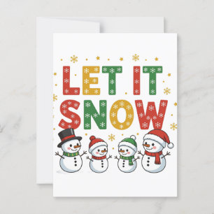 Lass es Schneemmen Postkarte