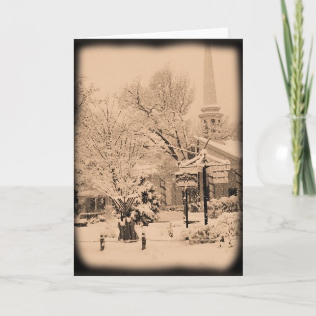 Lass es schneien feiertagskarte (Vorderseite)