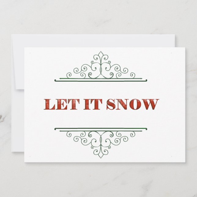 Lass es schneien feiertagskarte (Vorderseite)