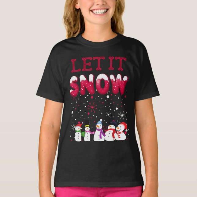 Lass es schneien - Funny Xmas T-Shirt (Vorderseite)