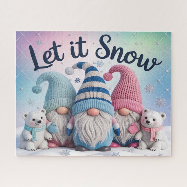 Lass-es-Schneien-Gnome-Puzzle Puzzle (Horizontal)