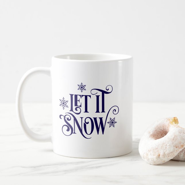 Lass es schneien Kaffeetasse (Mit Donut)