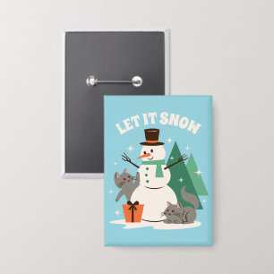 Lass es schneien Kitty Cheer Button