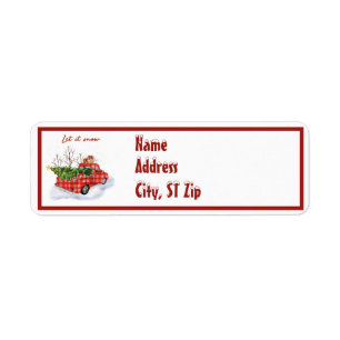 Lass es schneien roter LKW Weihnachten Urlaub ange