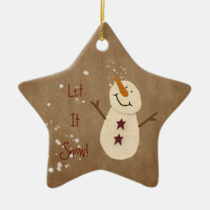 Lass-es-schneien-Schmuck Keramikornament