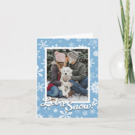 Lass es schneien Schneeflocken-Feiertagskarte mit  Feiertagskarte