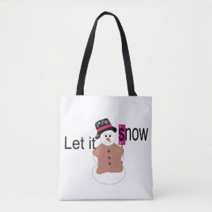 Lass-es-Schneien-Schneemann-Tragetasche
