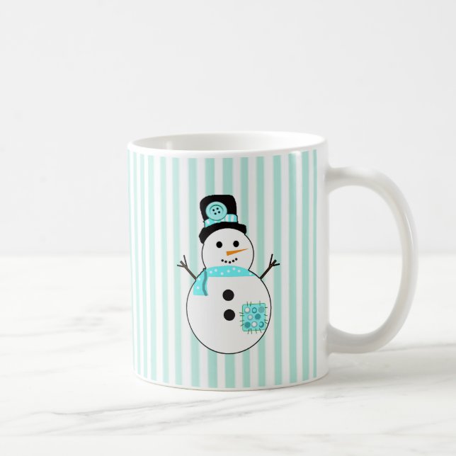 Lass es schneien, Schneemann Weihnachts-Kaffee-Tas Kaffeetasse (Rechts)