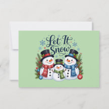 Lass es schneien Schneemannfamilie