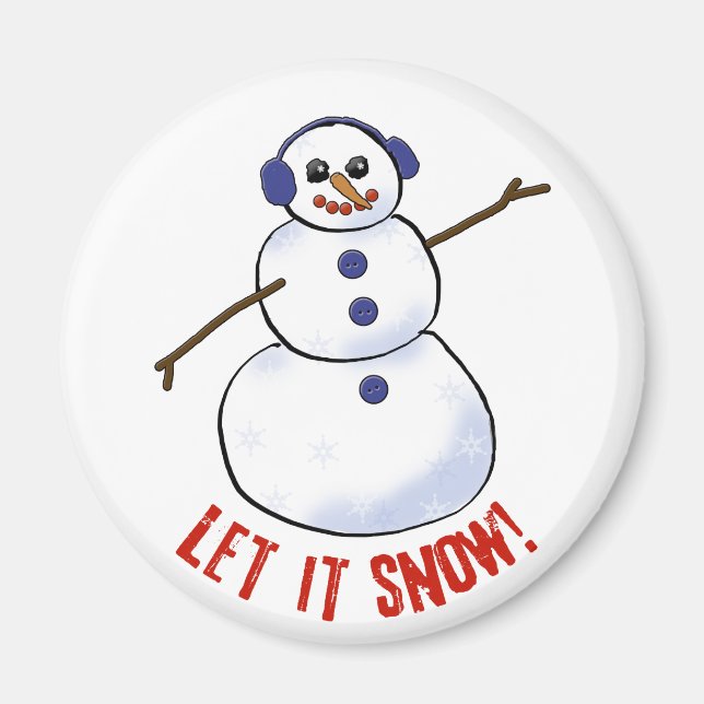 Lass es schneien! Snowman Magnet (Vorne)