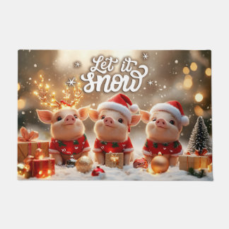 Lass es schneien Weihnachtsfußmatte – Festliche Wi Fußmatte