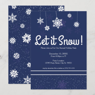 Lass es schneit! Einladungen für Feiertagen