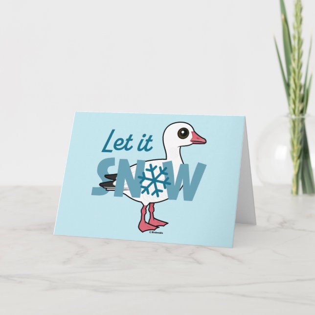 Lass es schneit! feiertagskarte (Vorderseite)