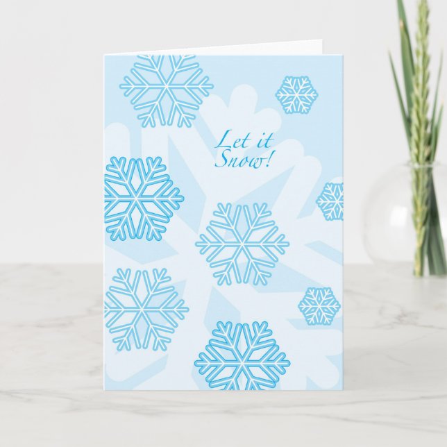 Lass es schneit! feiertagskarte (Vorderseite)