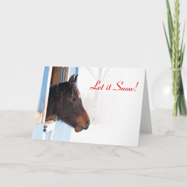 Lass es schneit! feiertagskarte (Vorderseite)