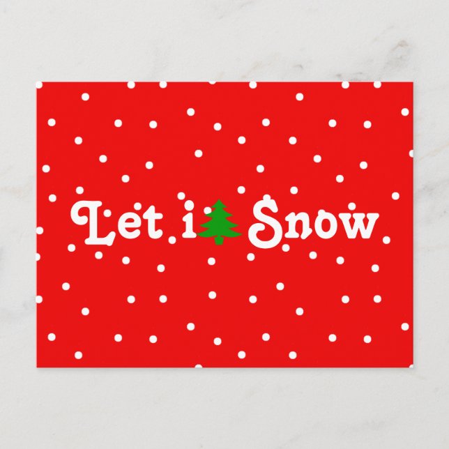 Lass es schneit! feiertagspostkarte (Vorderseite)