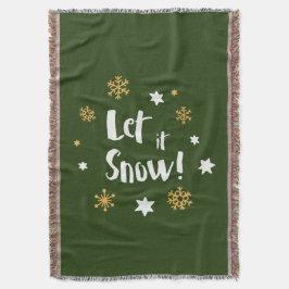 "Lass es schneit!" Kalligrafie Weihnachten Decke