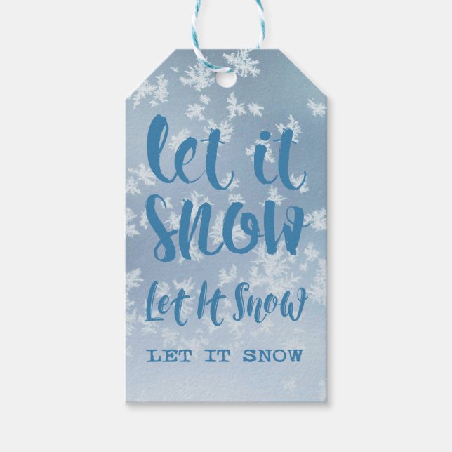 Lass es schneit, lass es schnee, lass es schnee! geschenkanhänger (Vorderseite)