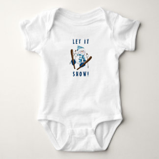 Lass es schneit! Snowman Skier T - Shirt