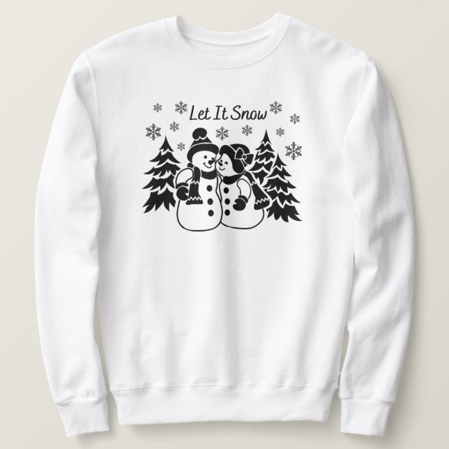 Lass es schneit Sweatshirt. Sweatshirt (Design vorne)