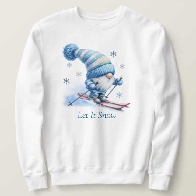 Lass es schneit Sweatshirt. Sweatshirt (Design vorne)