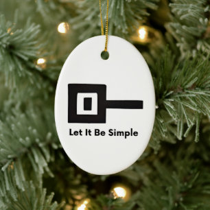 Lass es sei einfach Logo auf Keramik Oval Ornament