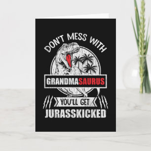 Lass es sein, Oma Saurus Dinosaurier-Familien-Mama Karte