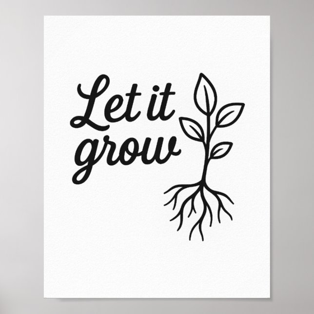 Lass es wächst - botanische Mauer Poster (Vorne)