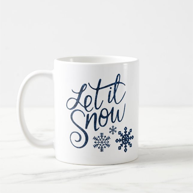 Lass es Weihnachten-Tasse schneien Kaffeetasse (Links)