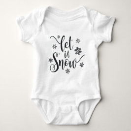 Lass es Weihnachtskalligrafie schnee | Baby Bodysu Baby Strampler