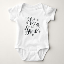 Lass es Weihnachtskalligrafie schnee | Baby Bodysu Strampler