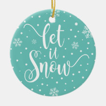 Lass es Weihnachtskalligrafie schnee | Ornament