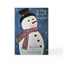 Lass es Weihnachtskarte schneien