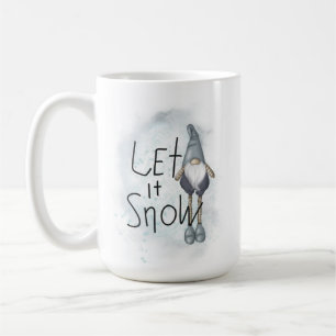 Lass es Winter Gnome schneien Kaffeetasse