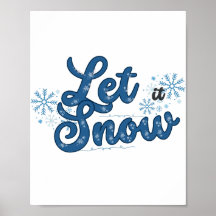Lass es Winterposter schneien