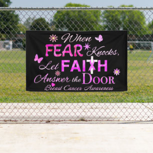 Lass FAITH Antwort auf die Tür Banner