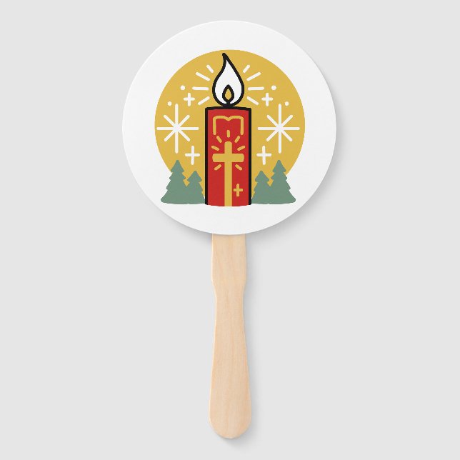 Lass Faith Be Your Brightest Star Candle Art Fächer (Vorderseite)