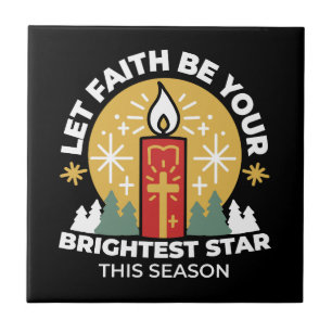 Lass Faith Be Your Brightest Star Candle Art Fliese