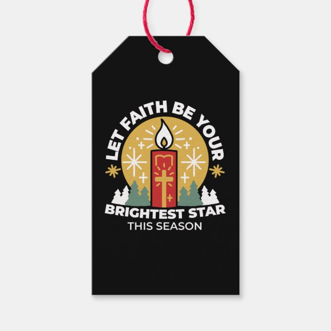 Lass Faith Be Your Brightest Star Candle Art Geschenkanhänger (Vorderseite)