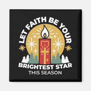Lass Faith Be Your Brightest Star Candle Art Magnet