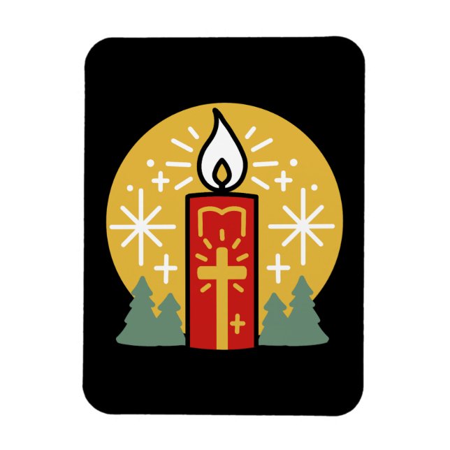 Lass Faith Be Your Brightest Star Candle Art Magnet (Vertikal)