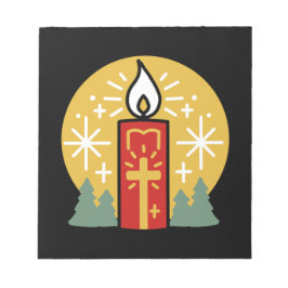 Lass Faith Be Your Brightest Star Candle Art Notizblock