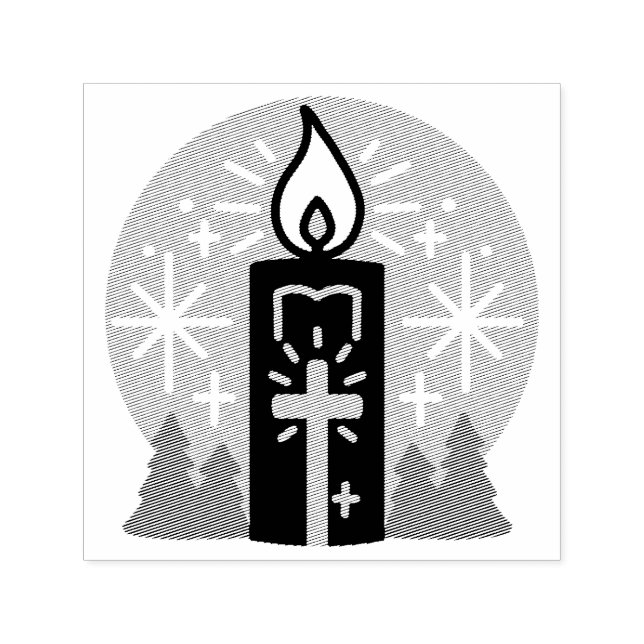 Lass Faith Be Your Brightest Star Candle Art Permastempel (Design)