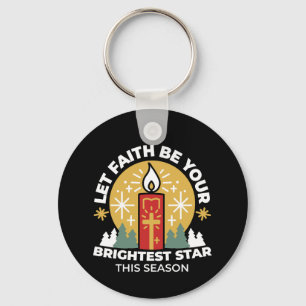 Lass Faith Be Your Brightest Star Candle Art Schlüsselanhänger