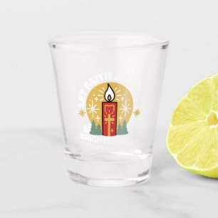 Lass Faith Be Your Brightest Star Candle Art Schnapsglas