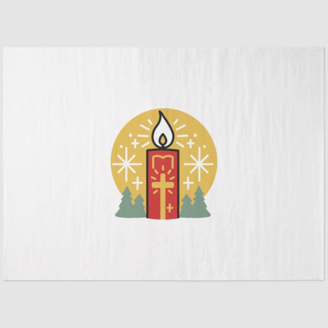 Lass Faith Be Your Brightest Star Candle Art Seidenpapier (Vorderseite)