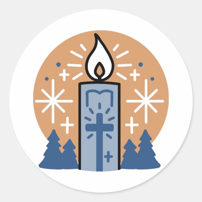 Lass Faith Shine Bright Runder Aufkleber (Vorderseite)